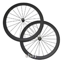 650C 50mm Clincher 20.5mm Wide Carbon Wheels for Road Bicycle with V-brake Hub