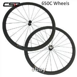 650C 50mm Clincher Tubeless Bike Carbon Road Bicycle Wheels Carbon Wheelset