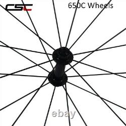650C 50mm Clincher Tubeless Bike Carbon Road Bicycle Wheels Carbon Wheelset
