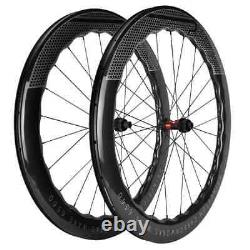 6560 Carbon Road Bike Wheelset 700c Disc Brake Clincher Tubeless Gloss Matte