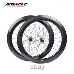 65mm Carbon Wheelset 700c Road Bike Clincher Wheels DT240s Hub Centerlock Disc