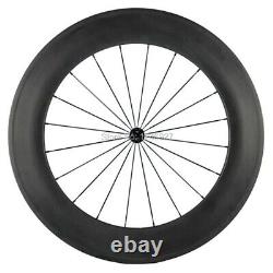 700C 100% Carbon Fibre Wheelset for Road Bike Tubular Wheels Clincher 23mm Width