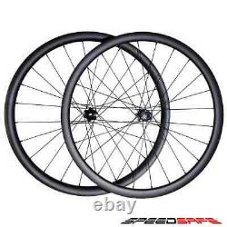 700C 20/24 Holes 30mm Clincher Tubeless Carbon Road bike Wheelset