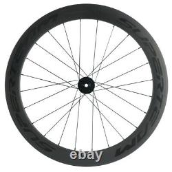 700C 38 50 60 88mm Carbon Disc Brake Wheelset Thru Axle/QR Road Bicycle Wheels