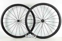 700C 38/50/60/88mm Depth Road Bike Clincher Carbon Wheelset with Powerway Hub