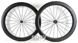 700C 38/50/60/88mm Depth Road Bike Clincher Carbon Wheelset with Powerway Hub