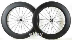 700C 38/50/60/88mm Depth Road Bike Clincher Carbon Wheelset with Powerway Hub