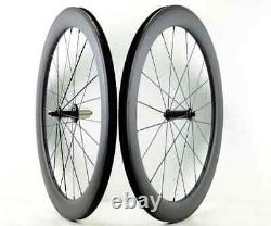700C 38/50/60/88mm Depth Road Bike Clincher Carbon Wheelset with Powerway Hub