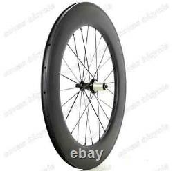 700C 38/50/60/88mm Depth Road Bike Clincher Carbon Wheelset with Powerway Hub