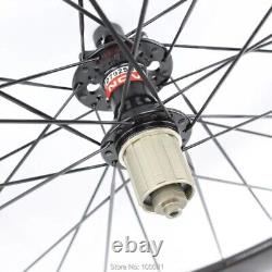700C 38/50/60/88mm Full Carbon Road Bike Wheelset Tubular Clincher Tubeless Rims