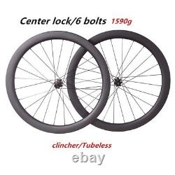 700C 38mm50mm 60mm Carbon Bicycle Wheels 24 Holes Disc Brake Road Bike Wheelset