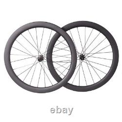 700C 38mm50mm 60mm Carbon Bicycle Wheels 24 Holes Disc Brake Road Bike Wheelset