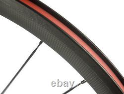 700C 38mm Carbon Wheels Road Bike Race Bicycle Wheelset 23mm 3K/UD Matte Basalt