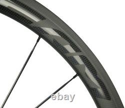 700C 38mm Clincher Bicycle Wheels Road Bike Carbon Wheelset 23mm Width Matte