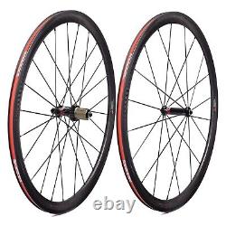 700C 38mm Depth Carbon Fiber Road Bicycle Wheels with N0vatecAS511SB FS512SB Hub