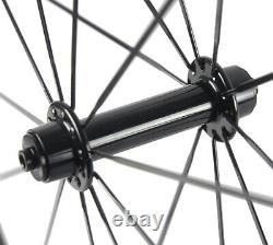 700C 38mm Front+Rear Carbon Wheels Road Bike Cycle Carbon Wheelset 23mm Width
