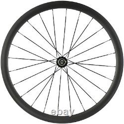 700C 38mm Full Carbon Fiber Wheels Road Bike Carbon Wheelset 25mm Clincher UD