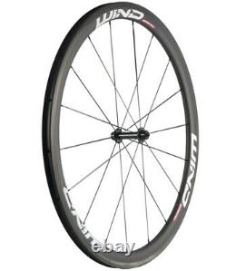 700C 40mm Carbon Wheels 25mm U Shape Clincher Road Bike Cycle Carbon Wheelset UD