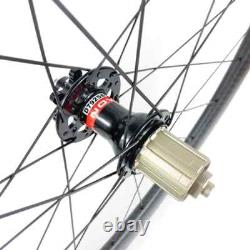 700C 40mm Clincher Tubeless Road Bike Disc Bike Carbon Wheels 28mm Width Wheels