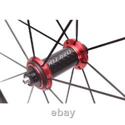 700C 40mm Road Bike Carbon Fiber Hub Wheels Race Bike Brakes Rim Brake Wheelset