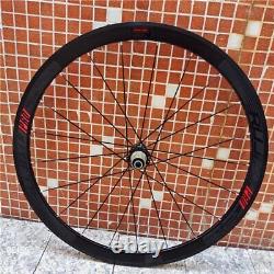 700C 40mm Road Bike Wheelset Carbon Fiber Hub Race Bike Rim Brake Wheels 16/21H