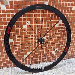 700C 40mm Road Bike Wheelset Carbon Fiber Hub Race Bike Rim Brake Wheels 16/21H