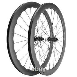 700C 4550mm Depth Carbon Fiber Road Bicycle Wheelset U Shape Clincher /Tubeless