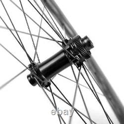 700C 4550mm Depth Carbon Fiber Road Bicycle Wheelset U Shape Clincher /Tubeless