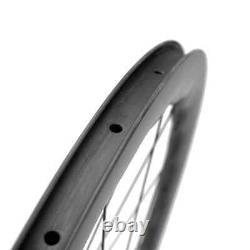 700C 4550mm Depth Carbon Fiber Road Bicycle Wheelset U Shape Clincher /Tubeless