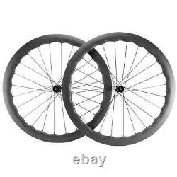 700C 4550mm Depth Carbon Fiber Road Bicycle Wheelset U Shape Clincher /Tubeless