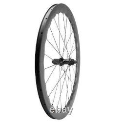 700C 4550mm Depth Carbon Fiber Road Bicycle Wheelset U Shape Clincher /Tubeless