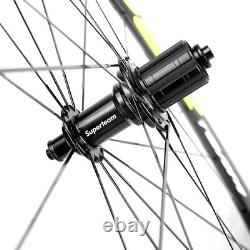 700C 50mm Carbon Wheels 23mm Wide V Shap Clincher Road Bike Race Carbon Wheelset