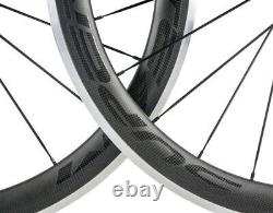 700C 50mm Carbon Wheels Road Bike 23mm Clincher Carbon Wheelset Alloy Brake Line