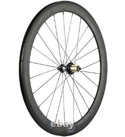 700C 50mm Carbon Wheels Road Bike Carbon Wheelset Ceramic Bearing Hub Clincher