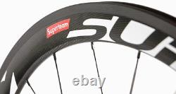 700C 50mm Carbon Wheels Road Bike Clincher Bicycle Wheelset Shimano 3k Matte US