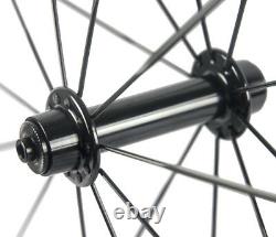 700C 50mm Carbon Wheelset Road Bike Rim Brake Cycle Carbon Wheelset XDR 12s Matt