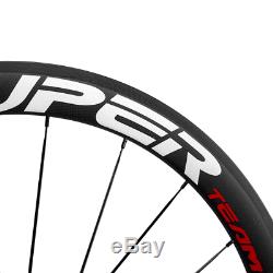700C 50mm Carbon Wheelset Road Bike Superteam Clincher 23mm/25mm R13 hub Wheels