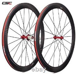 700C 50mm Clincher Road Bike Rim Brake Carbon Wheels Ceramic R13 hub Wheelset