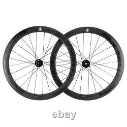 700C 50mm Disc Brake Carbon Wheelset Clincher Road Bike Disc Brake Wheels 12mm