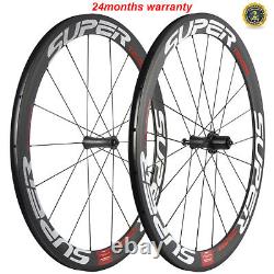 700C 50mm Road Bike Cabon Wheels Clincher R7 Hub Race Bicycle Carbon Wheelset