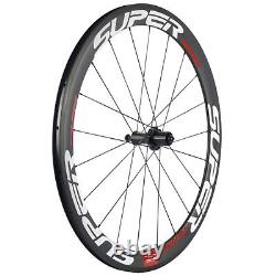 700C 50mm Road Bike Cabon Wheels Clincher R7 Hub Race Bicycle Carbon Wheelset