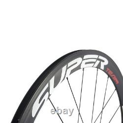 700C 50mm Road Bike Cabon Wheels Clincher R7 Hub Race Bicycle Carbon Wheelset