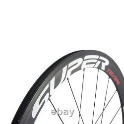 700C 50mm Road Bike Carbon Wheels R7 Hub Carbon Bicycle Wheelset 23mm Clincher