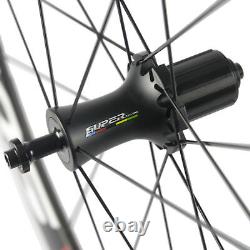 700C 50mm Road Bike Carbon Wheels R7 Hub Carbon Bicycle Wheelset 23mm Clincher