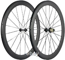 700C 50mm Road Bike Carbon Wheelset 25mm U Shape Clincher Carbon Wheels UD Matte