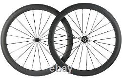 700C 50mm Road Bike Carbon Wheelset 25mm U Shape Clincher Carbon Wheels UD Matte