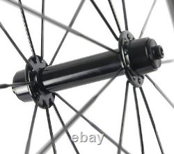 700C 50mm Road Bike Carbon Wheelset 25mm U Shape Clincher Carbon Wheels UD Matte