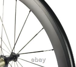700C 50mm Road Bike Carbon Wheelset 25mm U Shape Clincher Carbon Wheels UD Matte