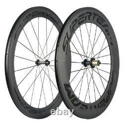 700C 60+88 Superteam Carbon Wheelset Road Bike Carbon Wheels Basalt Braking Line