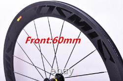 700C 60/88mm Carbon Fiber Road Bike Wheelset Basalt Brake Cycling Bicycle Wheels
